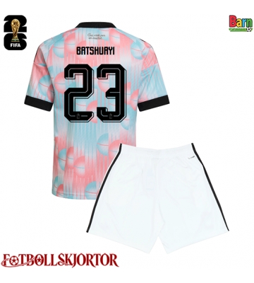 Belgien Michy Batshuayi #23 Borta Kläder Barn VM 2026 Kortärmad (+ Korta byxor)